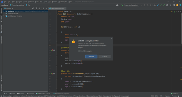 Proceed confirmation
