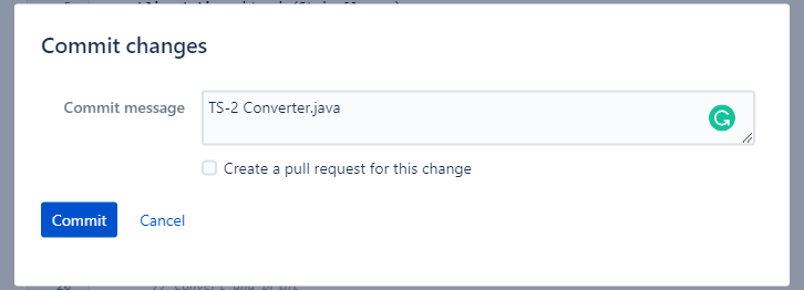 Commit
changes